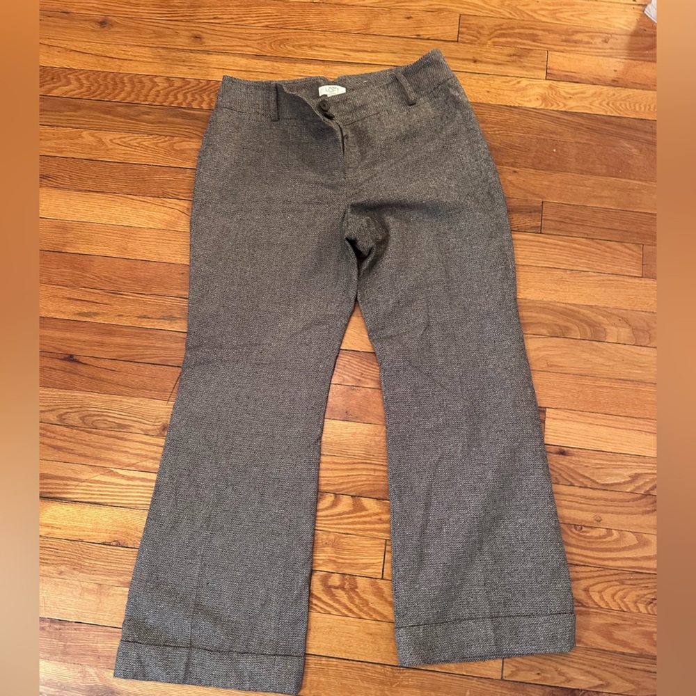 LOFT Black and Brown Textured Trousers